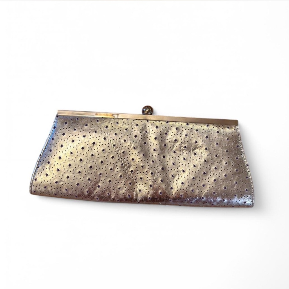 RARE Vintage Candies Silver Purple star clutch